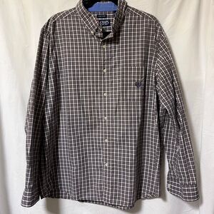 Chaps by Ralph Lauren button down long sleeve plaid‎ shirt XL